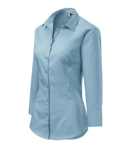 Malfini Style - Enyhén szűkített szabású, 3/4-es ujjú női ing - Égszínkék - XL