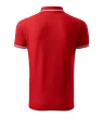 Malfini Urban - Ujjszegélyen és galléron kontrasztos csíkozású férfi galléros póló - Piros - 2XL
