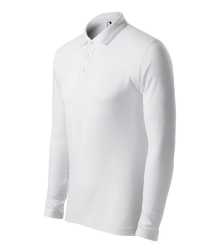 Malfini Pique Polo LS - Hosszú ujjú férfi galléros póló - Fehér - 2XL