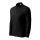 Malfini Pique Polo LS - Hosszú ujjú férfi galléros póló - Fekete - 2XL