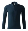 Malfini Pique Polo LS - Hosszú ujjú férfi galléros póló - Tengerészkék - 3XL