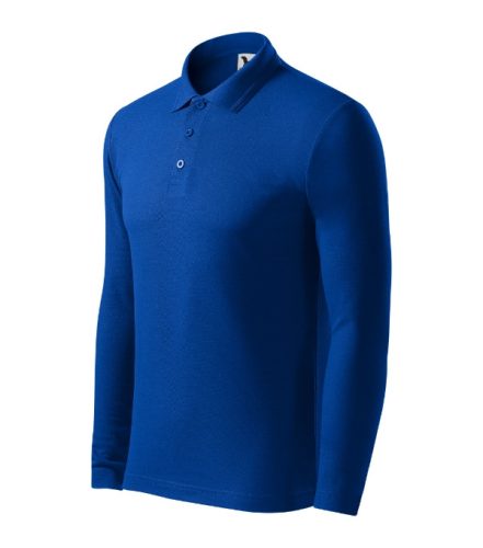 Malfini Pique Polo LS - Hosszú ujjú férfi galléros póló - Királykék - 2XL
