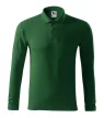 Malfini Pique Polo LS - Hosszú ujjú férfi galléros póló - Üvegzöld - M