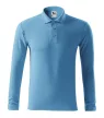 Malfini Pique Polo LS - Hosszú ujjú férfi galléros póló - Azúrkék - XL