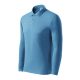 Malfini Pique Polo LS - Hosszú ujjú férfi galléros póló - Azúrkék - 3XL