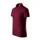 Malfini Pique Polo - Galléron és ujjvégeken dupla bordacsíkkal díszített, rövid ujjú gyerek galléros póló - Garnet - 122 cm/6 éves