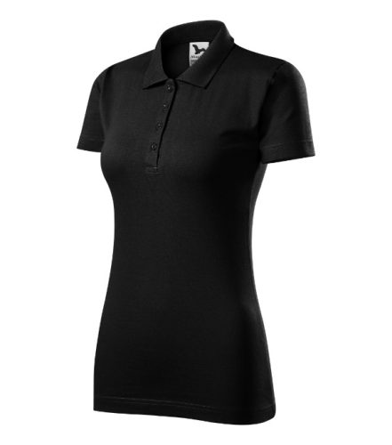 Malfini Single J. - Pamut női galléros póló - Fekete - 2XL