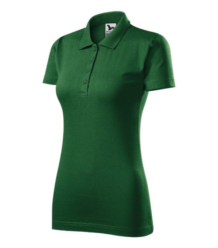 Malfini Single J. - Pamut női galléros póló - Üvegzöld - 2XL
