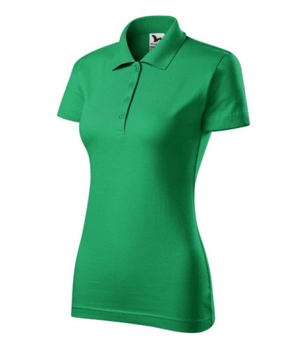 Malfini Single J. - Pamut női galléros póló - Fűzöld - 2XL