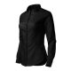 Malfini Style LS - Enyhén szűkített szabású, hosszú ujjú női ing - Fekete - 2XL