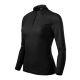 Malfini Pique Polo LS - Hosszú ujjú női galléros póló - Fekete - 2XL
