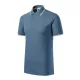 Malfini Focus - Ujjszegélyen és a galléron kontraszt csíkozású férfi galléros póló - Farmerkék - M