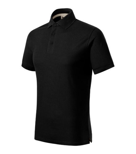 Malfini Prime (GOTS) - Biopamut férfi galléros póló - Fekete - 3XL