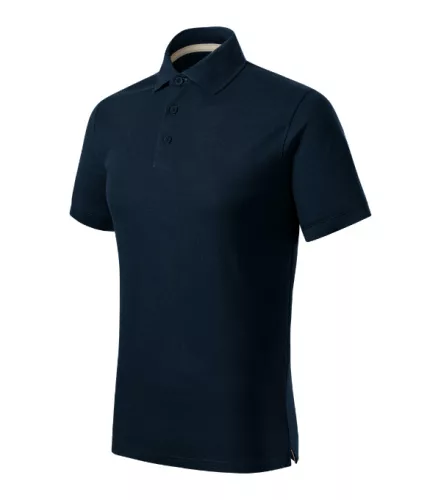 Malfini Prime (GOTS) - Biopamut férfi galléros póló - Tengerészkék - 2XL