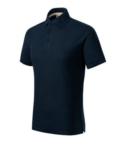 Malfini Prime (GOTS) - Biopamut férfi galléros póló - Tengerészkék - 3XL