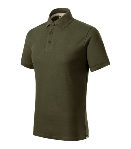 Malfini Prime (GOTS) - Biopamut férfi galléros póló - Military - S
