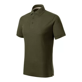   Malfini Prime (GOTS) - Biopamut férfi galléros póló - Military - M