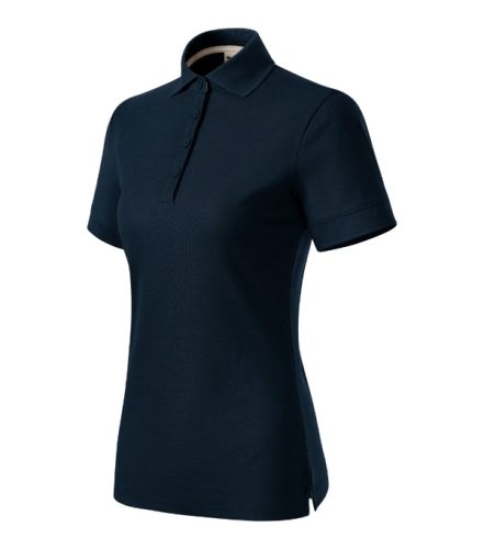 Malfini Prime (GOTS) - Biopamut, szűkített szabású női galléros póló - Tengerészkék - 2XL