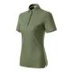 Malfini Prime (GOTS) - Biopamut, szűkített szabású női galléros póló - Khaki - XL