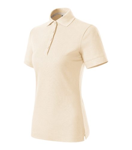 Malfini Prime (GOTS) - Biopamut, szűkített szabású női galléros póló - Mandula - 2XL