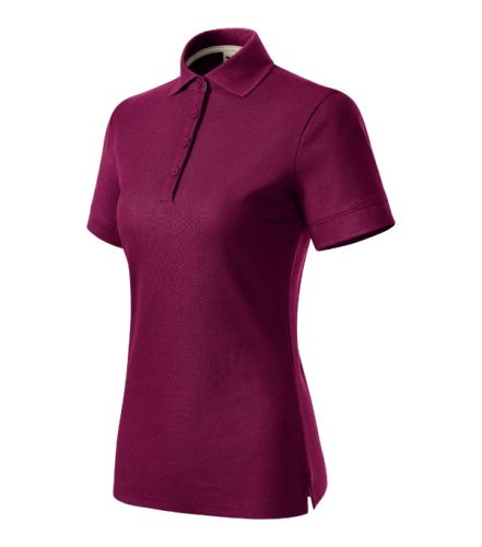 Malfini Prime (GOTS) - Biopamut, szűkített szabású női galléros póló - Rododendron - 2XL