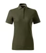 Malfini Prime (GOTS) - Biopamut, szűkített szabású női galléros póló - Military - 2XL