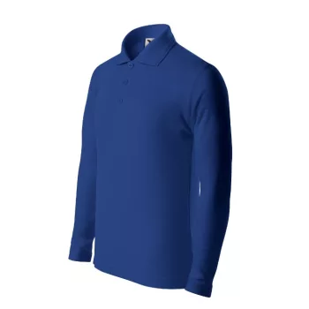   Pique Polo LS - Hosszú ujjú galléros gyerek póló - Királykék - 146 cm/10 éves
