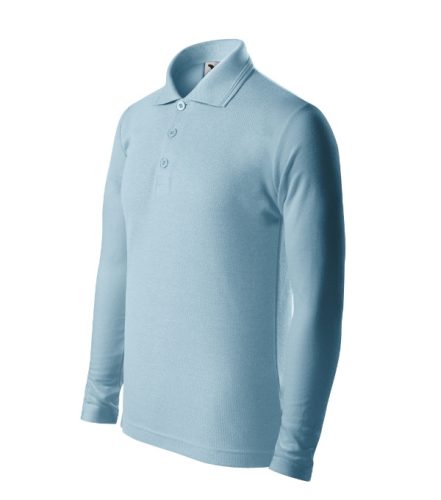 Pique Polo LS - Hosszú ujjú galléros gyerek póló - Égszínkék - 122 cm/6 éves