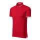 Malfini premium Perfection plain - Gallér és ujjvégek kontraszt csíkkal,  sztreccs anyagú férfi galléros póló - F1 piros - 2XL