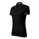 Malfini premium Perfection plain - Gallér és ujjvégek kontraszt csíkkal,  sztreccs anyagú női galléros póló - Fekete - 2XL
