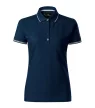 Malfini premium Perfection plain - Gallér és ujjvégek kontraszt csíkkal,  sztreccs anyagú női galléros póló - Tengerészkék - 2XL