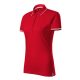 Malfini premium Perfection plain - Gallér és ujjvégek kontraszt csíkkal,  sztreccs anyagú női galléros póló - F1 piros - 2XL