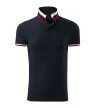 Malfini premium Collar Up - Gallér alsó felületén, ujjakon kontraszt csíkokozású férfi galléros póló - Szürkéskék - 3XL