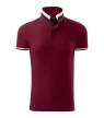 Malfini premium Collar Up - Gallér alsó felületén, ujjakon kontraszt csíkokozású férfi galléros póló - Garnet - S