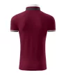 Malfini premium Collar Up - Gallér alsó felületén, ujjakon kontraszt csíkokozású férfi galléros póló - Garnet - L