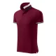 Malfini premium Collar Up - Gallér alsó felületén, ujjakon kontraszt csíkokozású férfi galléros póló - Garnet - 3XL