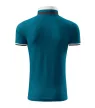 Malfini premium Collar Up - Gallér alsó felületén, ujjakon kontraszt csíkokozású férfi galléros póló - Petrol kék - 2XL