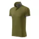 Malfini premium Collar Up - Gallér alsó felületén, ujjakon kontraszt csíkokozású férfi galléros póló - Avokádózöld - 2XL