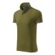 Malfini premium Collar Up - Gallér alsó felületén, ujjakon kontraszt csíkokozású férfi galléros póló - Avokádózöld - 3XL