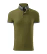 Malfini premium Collar Up - Gallér alsó felületén, ujjakon kontraszt csíkokozású férfi galléros póló - Avokádózöld - 3XL
