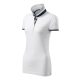 Malfini premium Collar Up - Gallér alsó felületén, ujjakon kontraszt csíkokozású női galléros póló - Fehér - S