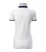 Malfini premium Collar Up - Gallér alsó felületén, ujjakon kontraszt csíkokozású női galléros póló - Fehér - M