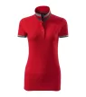 Malfini premium Collar Up - Gallér alsó felületén, ujjakon kontraszt csíkokozású női galléros póló - F1 piros - S