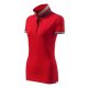Malfini premium Collar Up - Gallér alsó felületén, ujjakon kontraszt csíkokozású női galléros póló - F1 piros - M