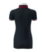 Malfini premium Collar Up - Gallér alsó felületén, ujjakon kontraszt csíkokozású női galléros póló - Szürkéskék - L