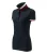 Malfini premium Collar Up - Gallér alsó felületén, ujjakon kontraszt csíkokozású női galléros póló - Szürkéskék - 2XL