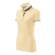 Malfini premium Collar Up - Gallér alsó felületén, ujjakon kontraszt csíkokozású női galléros póló - Bourbon vanilla - S