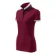 Malfini premium Collar Up - Gallér alsó felületén, ujjakon kontraszt csíkokozású női galléros póló - Garnet - S