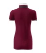 Malfini premium Collar Up - Gallér alsó felületén, ujjakon kontraszt csíkokozású női galléros póló - Garnet - M
