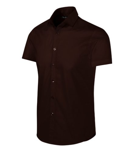 Malfini Premium Flash - Rövid ujjú férfi ing - Kávé - 2XL
